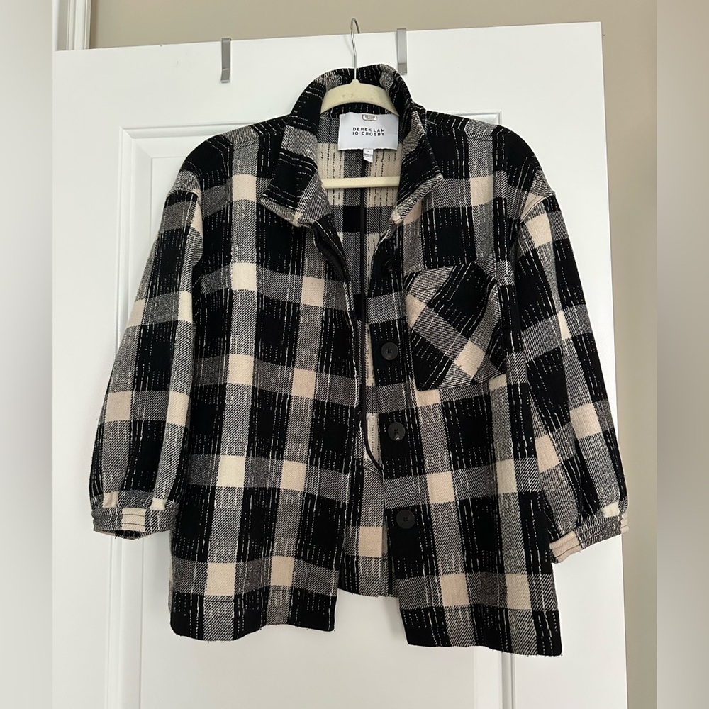 Derek Lam 10 Crosby belted plaid jacket size 4